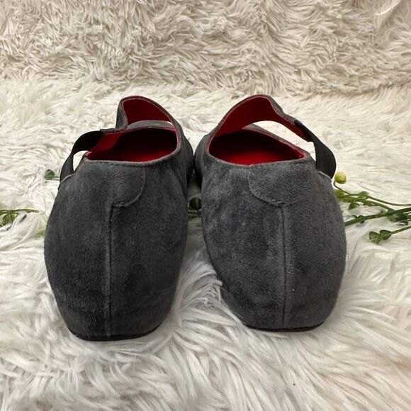 Sesto Meucci Gray Suede Asymmetric Strap Slip On Shoes sz 8 M Made‎ in Italy NEW - Picture 5 of 8